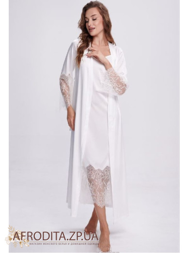Халат женский на запах Shato 2702/1 ecru