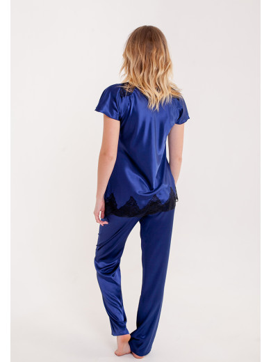  Жіноча шовкова піжама зі штанами "Ізабелла" 3186