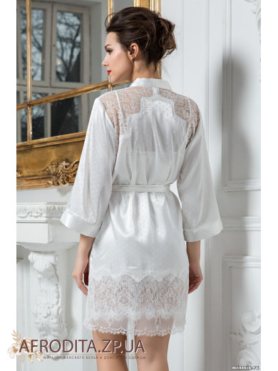  Халат жіночий білий "Принцеса" 8043