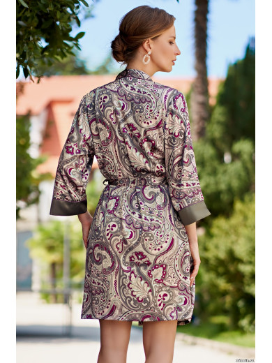 Жіночий шовковий халат "Эстель" 3613