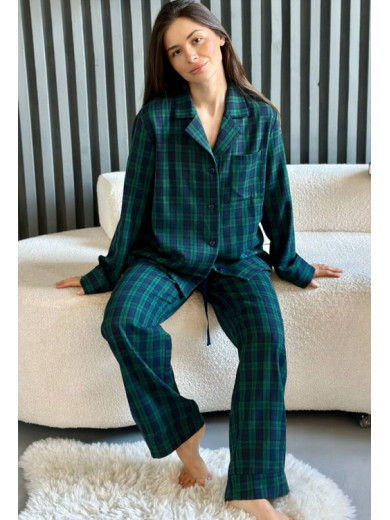 Пижама женская со штанами из фланели Cosy 82740