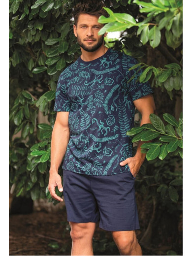 Мужская хлопковая пижама Key 82757