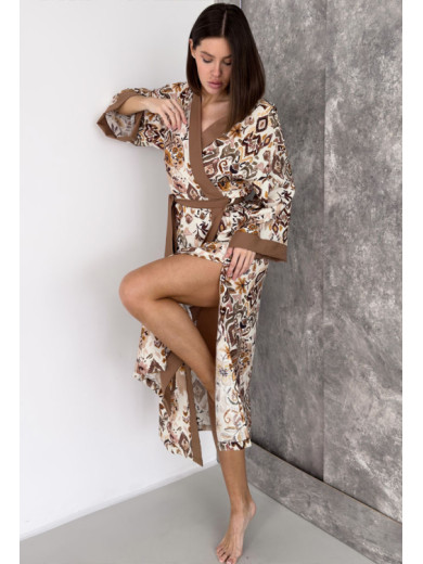 Длинный женский халат Cosy 82808 из вискозы