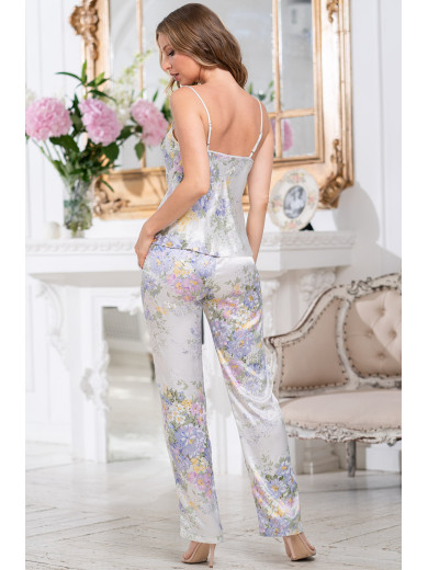 Жіноча шовкова піжама зі штанами "Ліліанна" 3256