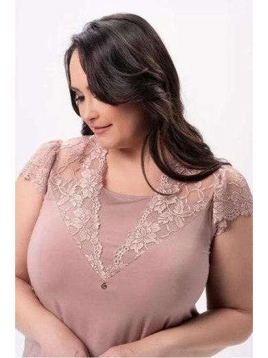  Нічна сорочка з віскози Shato 2340 капучіно