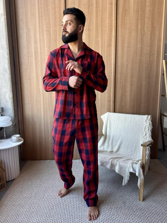 Мужская фланелевая пижама COSY F221P