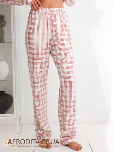 Женские пижамные штаны в клетку Roksana 1425-16208