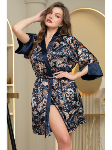 Жіночий атласний халат Зодіак 7283