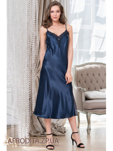 Женская длинная шелковая сорочка "Ванесса" 3775 