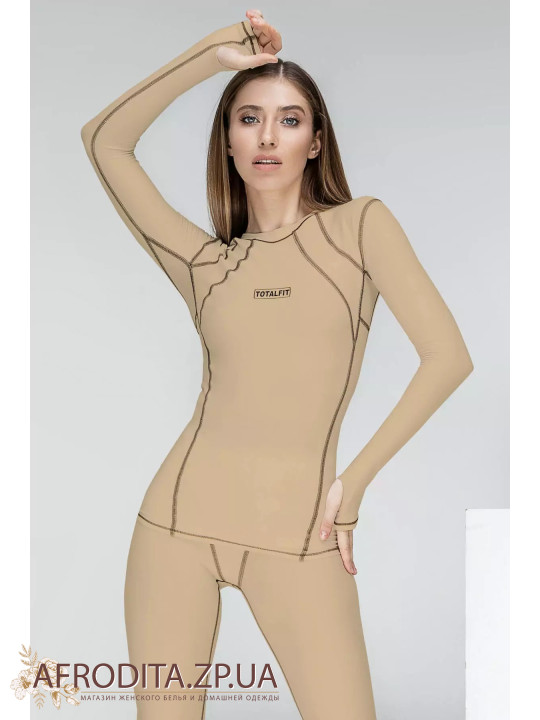 Женский лонгслив из микрофибры Totalfit 82517