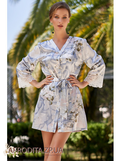 Халат на пуговицах шелковый "Новелла" 3607