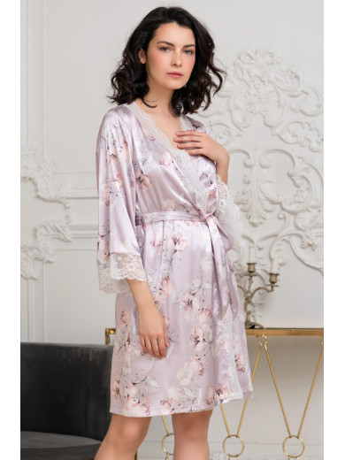 Жіночий шовковий халат Селін 3713