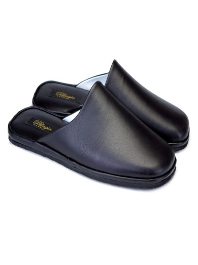 Комнатные тапочки из кожи Pellagio 120 черные