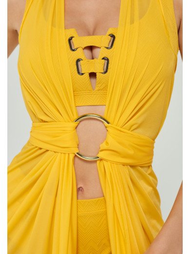 Пляжна туніка жовтого кольору Marc&Andre CU21-11