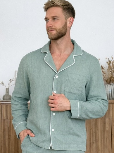 Мужская пижама со штанами Cosy 82739 из хлопка