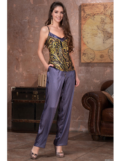 Жіночий комплект-трійка шовковий Армані Голд 3496