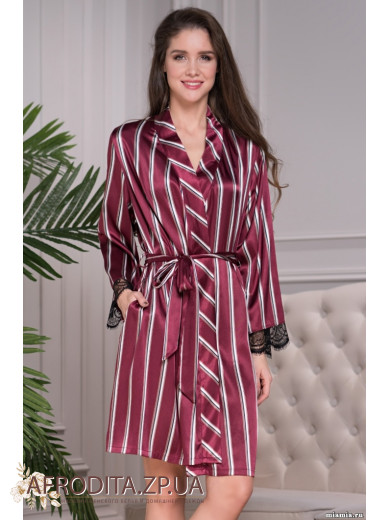 Атласний халат "Нормандія" 8483