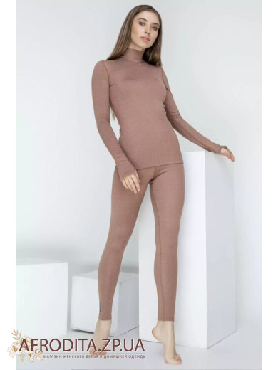 Жіночий термокомплект лонгслів + лосини 82467