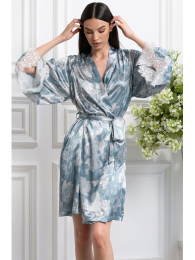 Жіночий шовковий халат Нінель 4253