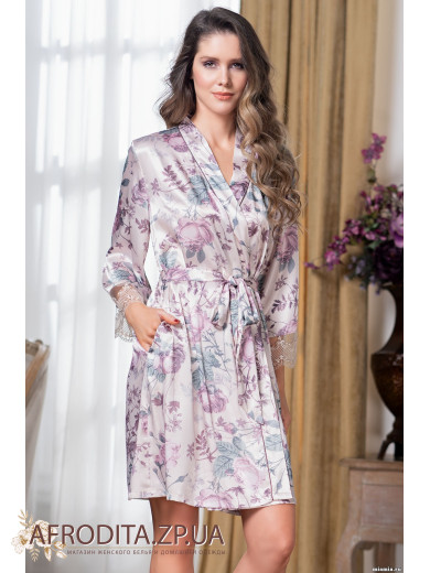Короткий жіночий халат "Міракл" 3544