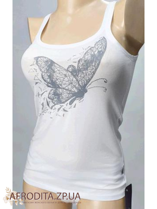 Женская майка на широких бретелях 52/1-30/2+D229