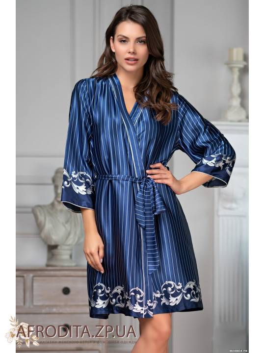 Женский атласный халат "Барокко" 8613