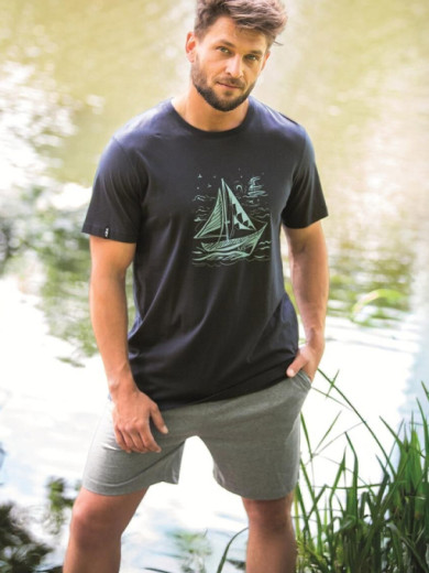 Мужская хлопковая пижама Key 82754