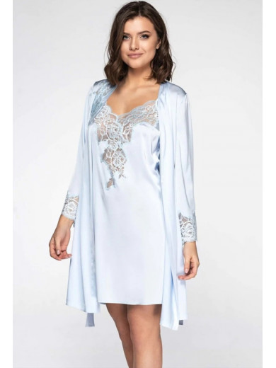 Жіночий чорний халат Shato 2001/1