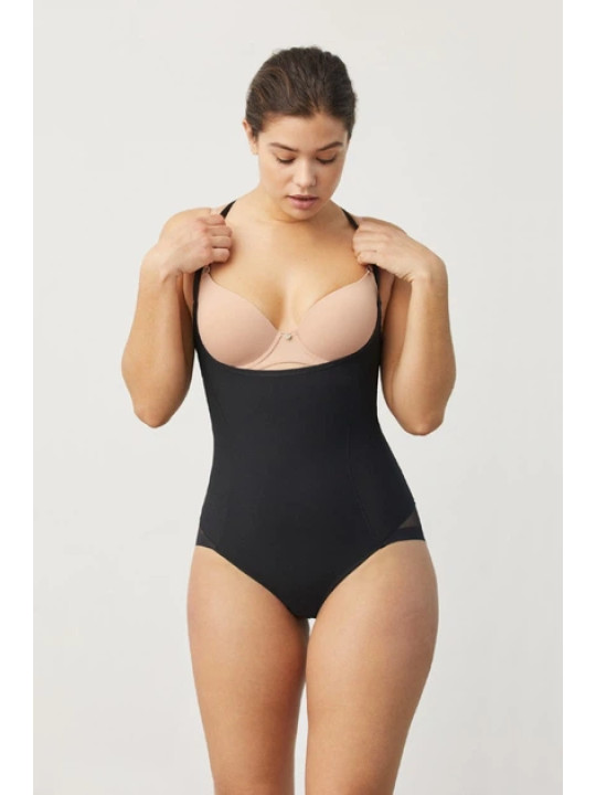 Черный утягивающий боди Ysabel Mora 44297