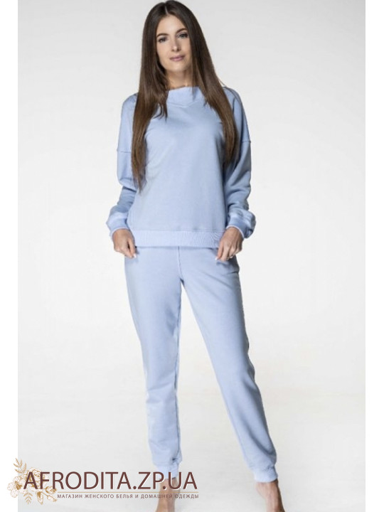 Женский костюм со штанами Wiktoria 1118 голубой