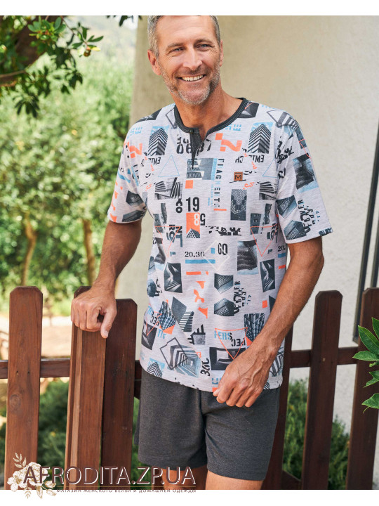 Піжама чоловіча з шортами Massana P231337