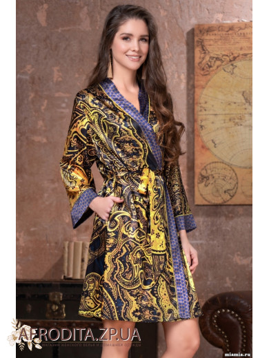 Жіночий шовковий халат "Армані Голд" 3493