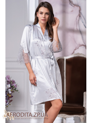 Домашній шовковий халат "Келлі" 3573 