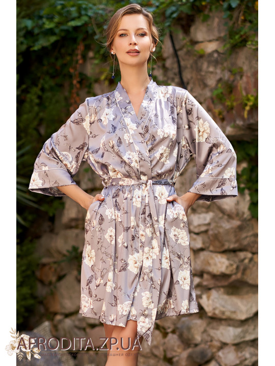 Шовковий жіночий халат Грація 3583