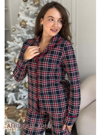 Женская байковая пижама со штанами Cosy 82615