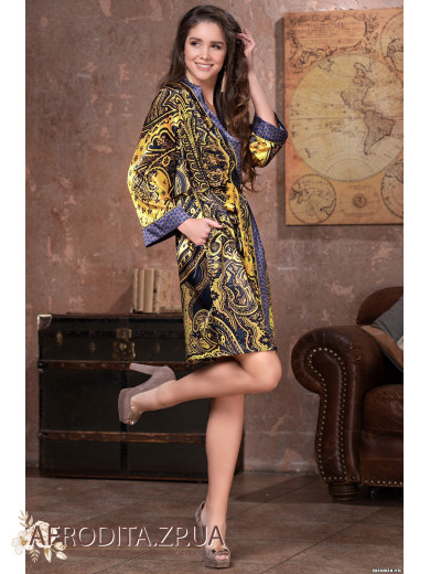 Жіночий шовковий халат "Армані Голд" 3493