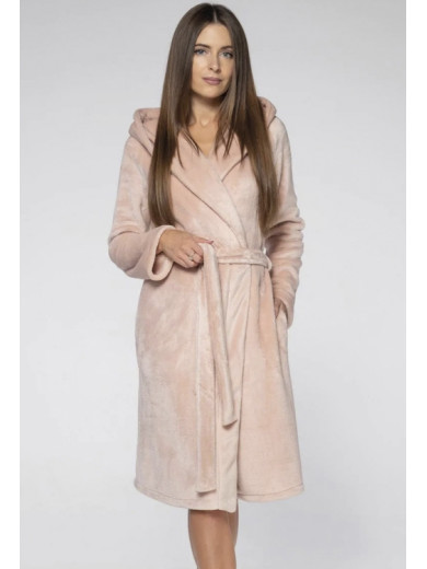 Женский теплый халат Shato 2118 pudra
