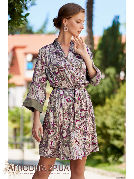 Женский шелковый халат "Эстель" 3613