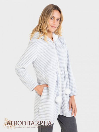 Женский теплый халат на молнии "Massana" L716219