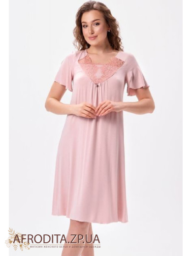 Ночная сорочка из вискозы Shato 2626 пудра