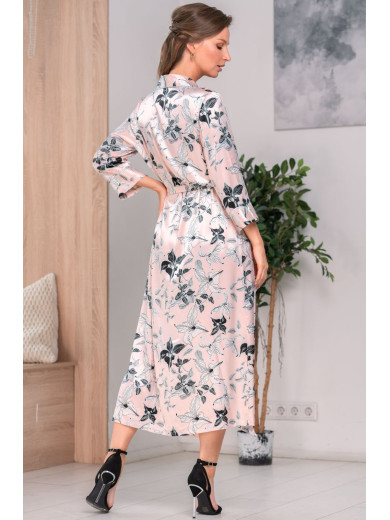  Жіночий шовковий халат на гудзиках "Флавія" 3759