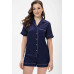 Жіноча піжама із шортами Shato 2409 navy blue