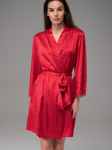 Жіночий червоний халат Джоанна 7313-2