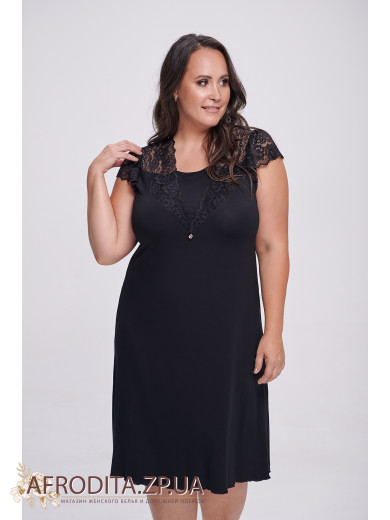 Жіноча сорочка з віскози Shato 2340 чорний