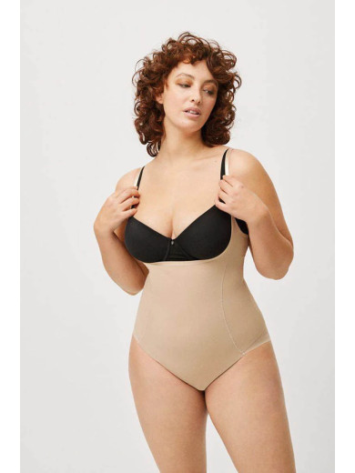 Утягивающее боди телесного цвета Ysabel Mora 44297-1