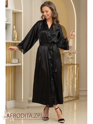 Женский длинный шелковый халат Ариана 3949