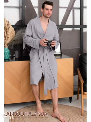 Мужской домашний халат из муслина Cosy 82605