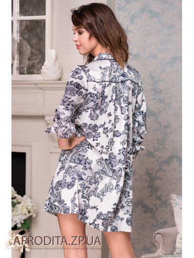 Халат атласний на гудзиках "Пауліна" 8167