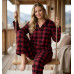 Женская теплая пижама в клетку PIJAMONI PJ5655-21