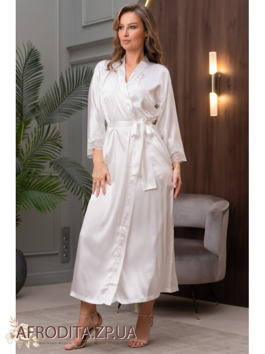 Длинный шелковый халат Ариана 3949-1